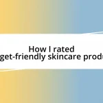 How I rated budget-friendly skincare products